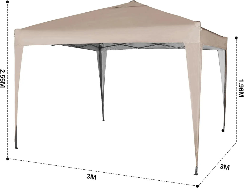 3x3m Pop-Up Garden Gazebo