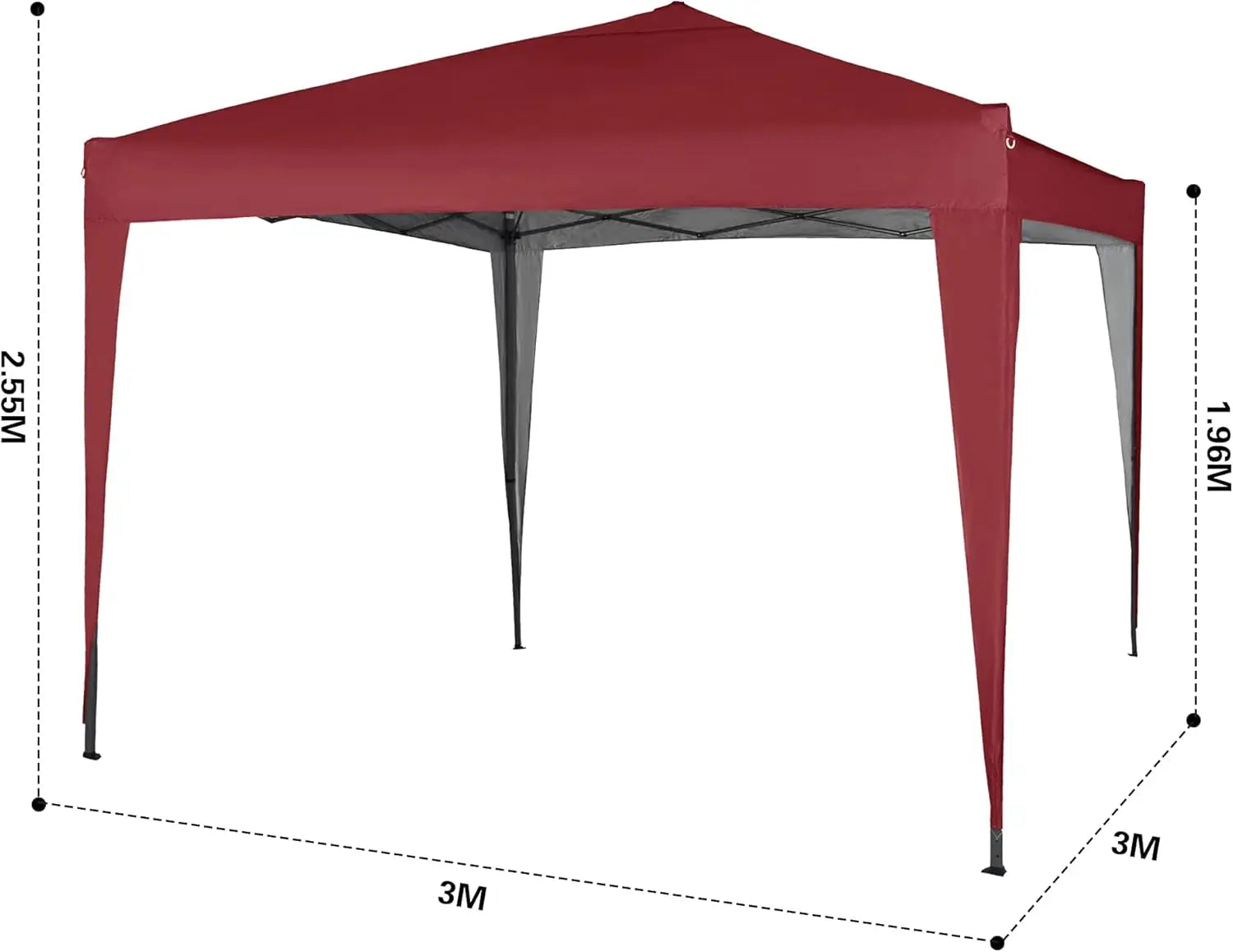 Mcc direct 3x3m Pop-up Gazebo Waterproof Outdoor Garden Marquee Canopy NS