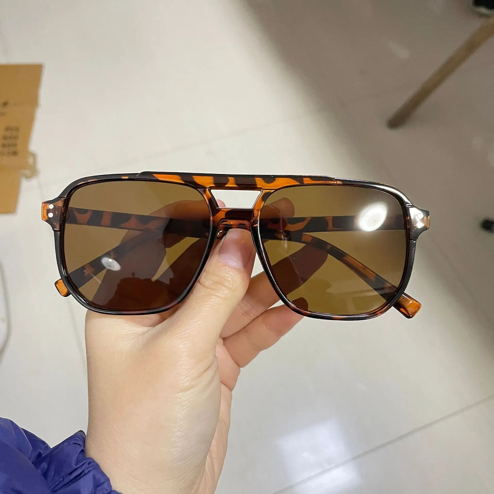 Vintage Square Unisex Sunglasses with UV400 Protection
