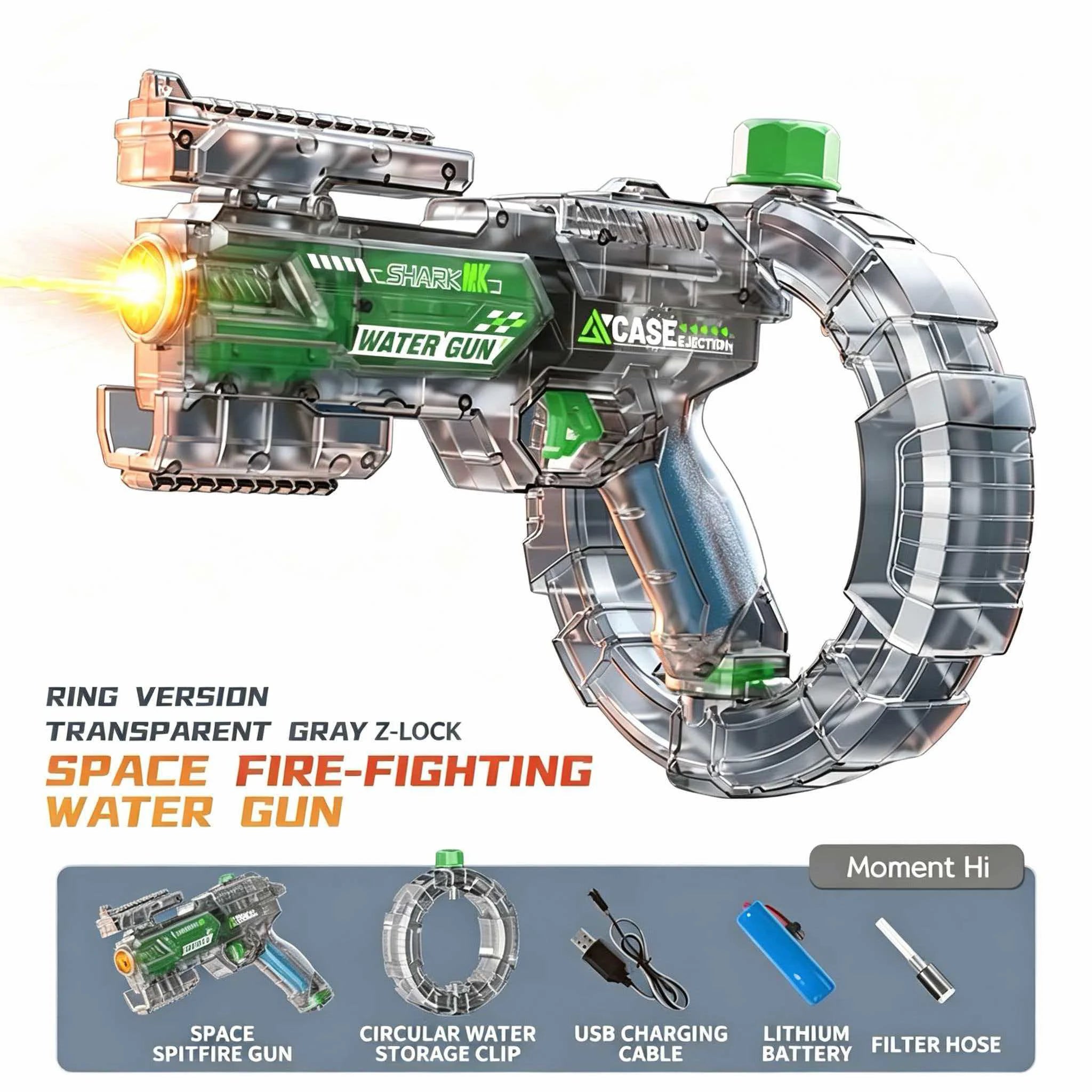 Electric Auto Water Gun with Lights