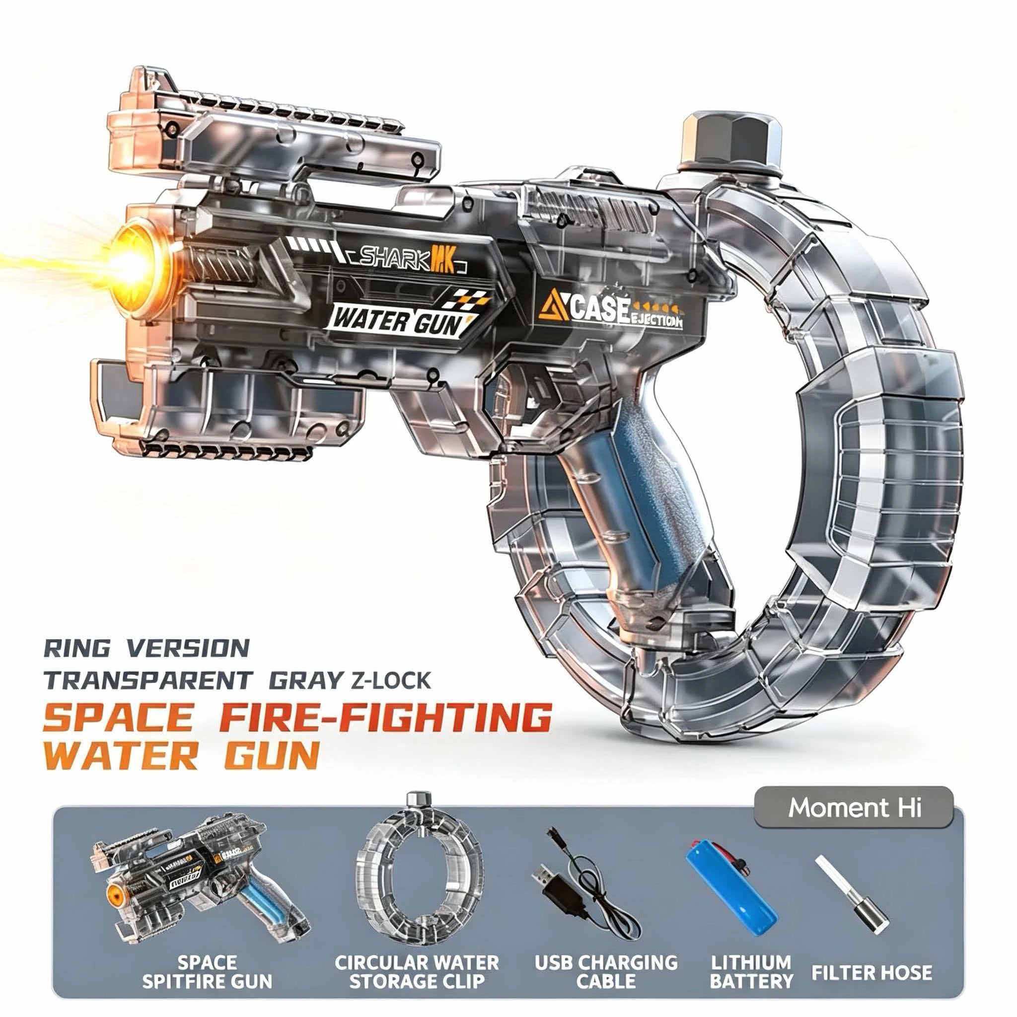 Electric Auto Water Gun with Lights
