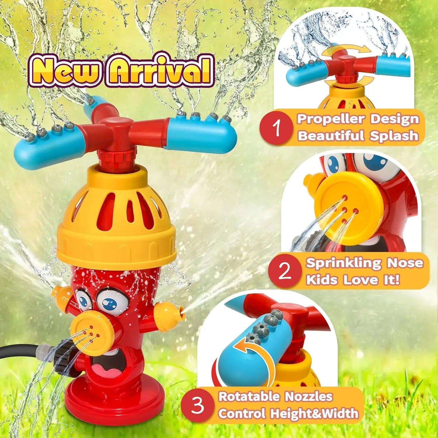 Kids Cartoon Hydrant Sprinkler Toy