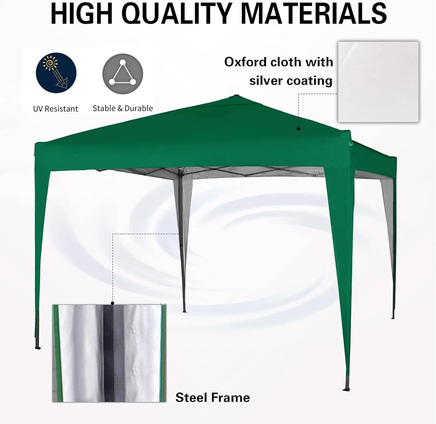 Mcc direct 3x3m Pop-up Gazebo Waterproof Outdoor Garden Marquee Canopy NS