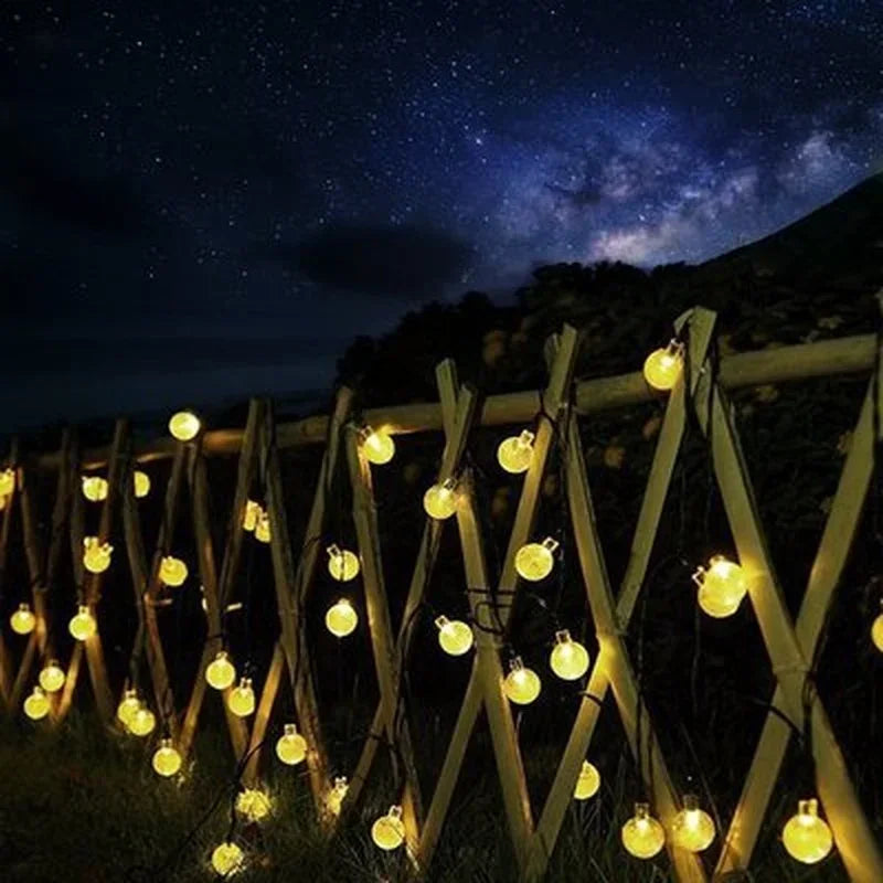 Solar Crystal Globe String Lights with 8 Modes