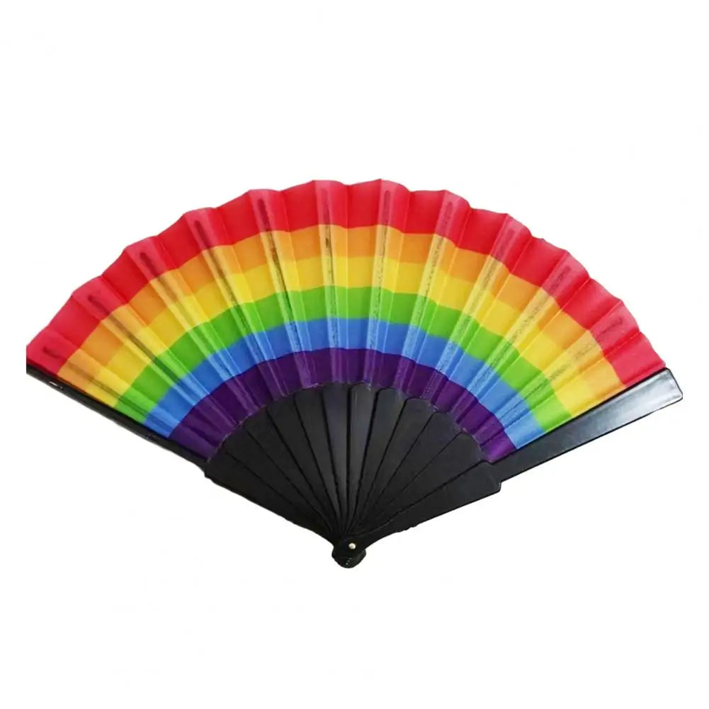 Rainbow Folding Hand Fan