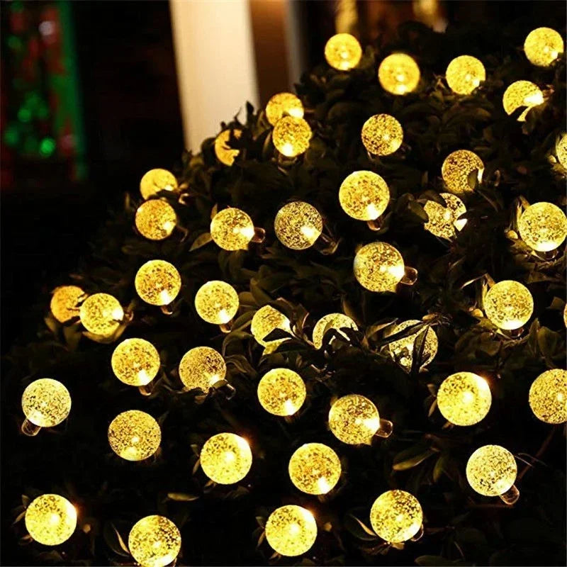 Solar Crystal Globe String Lights with 8 Modes