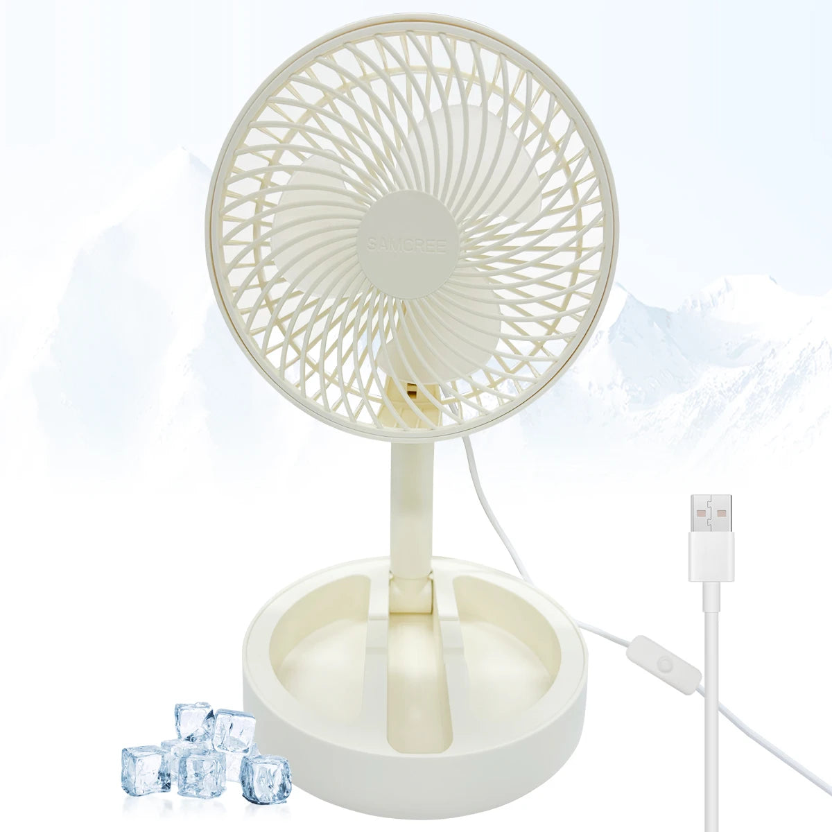 Foldable USB Desktop Fan