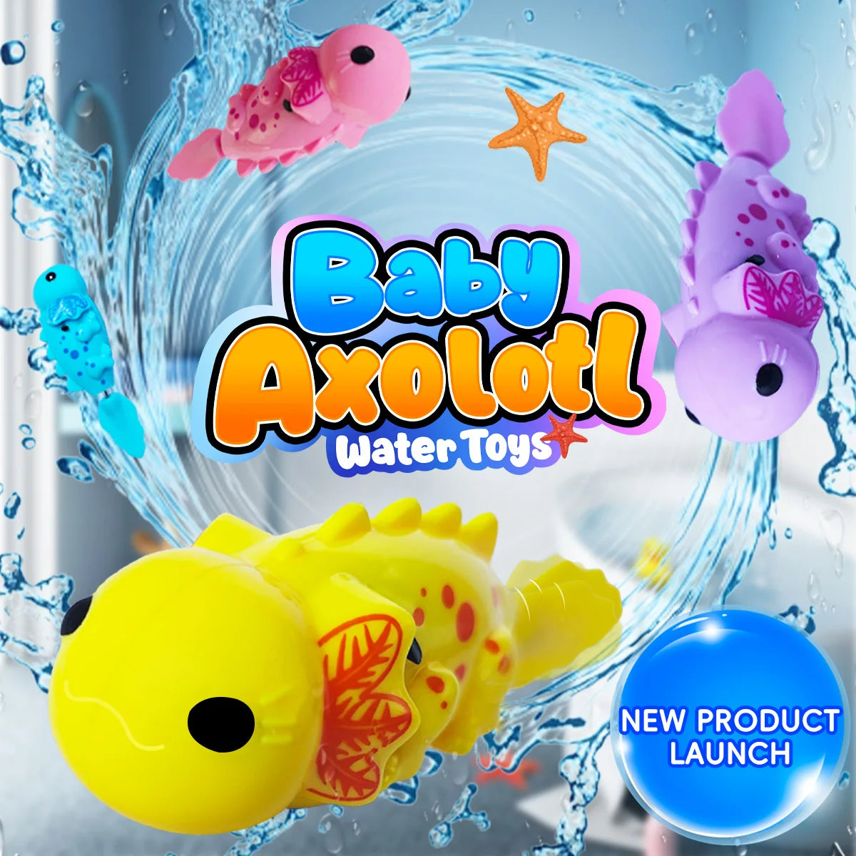Electronic Light-Up Bath Fishing Toy