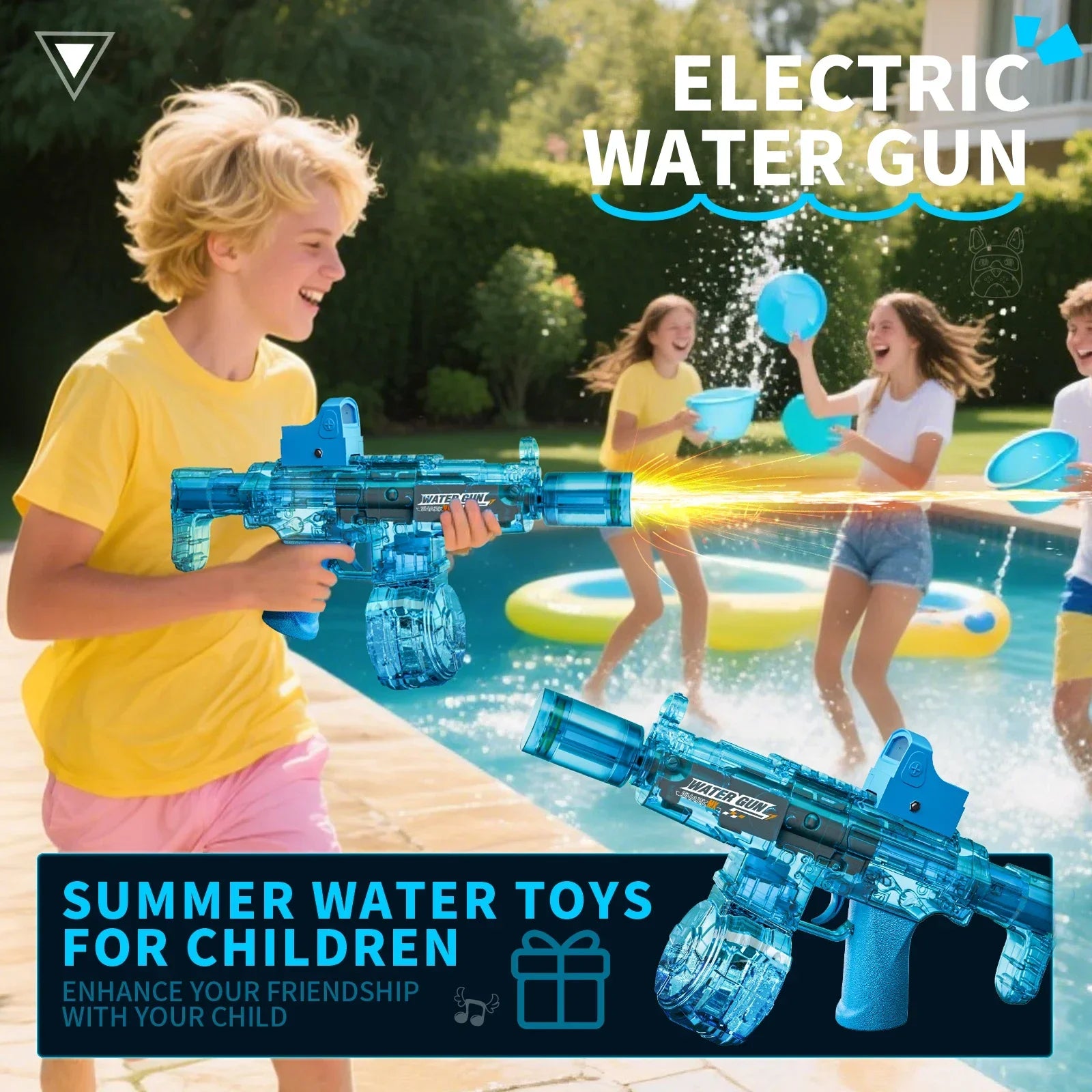 Electric Auto Water Gun with Lights