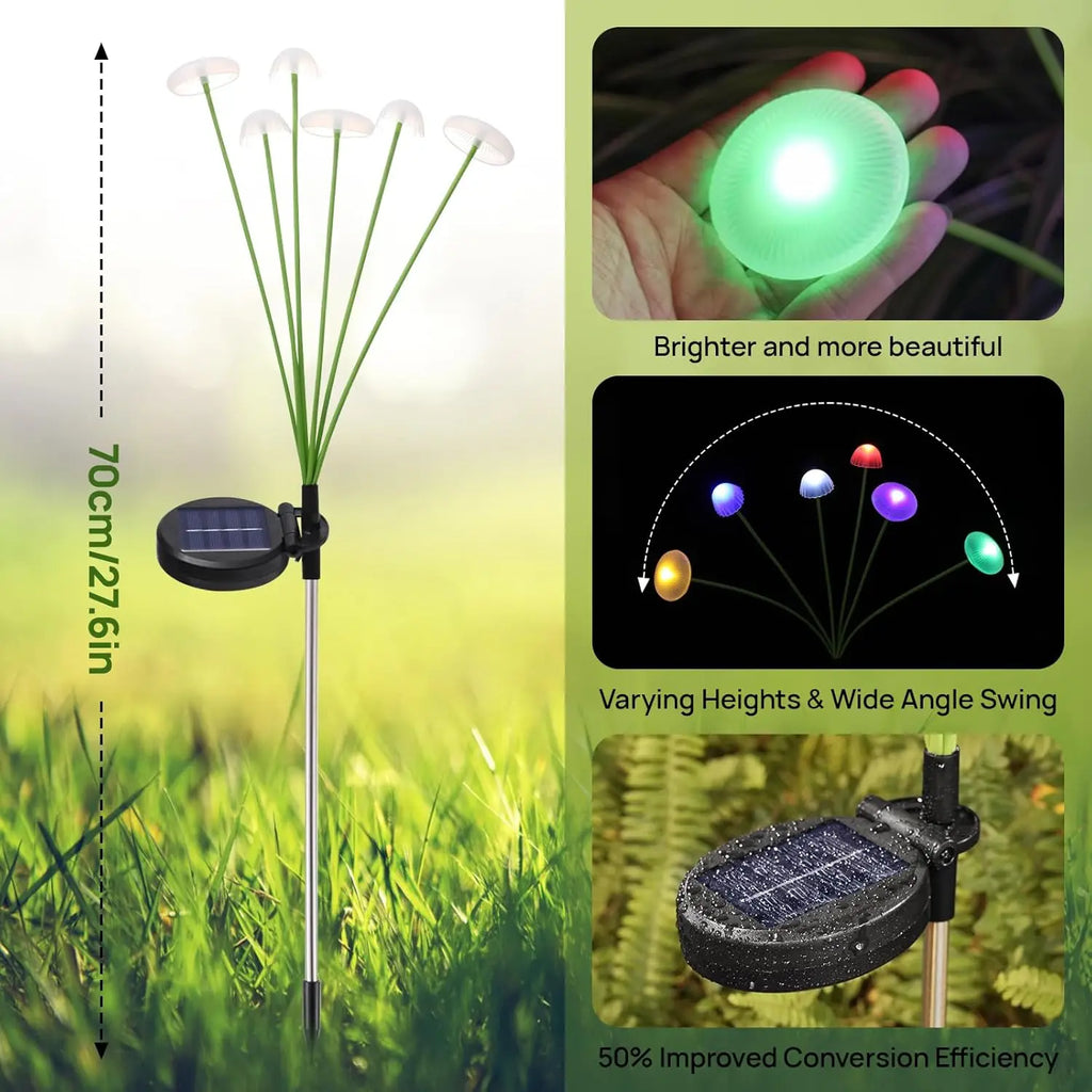 Solar Mushroom & Jellyfish Garden Lights