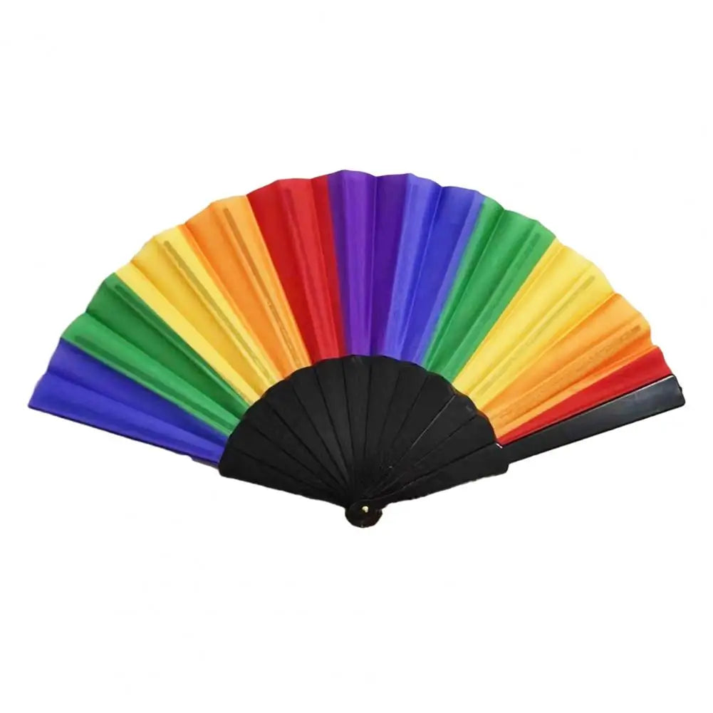 Rainbow Folding Hand Fan