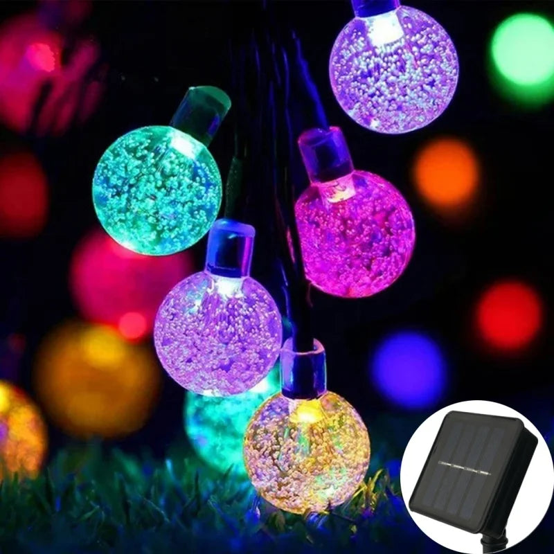 Solar Crystal Globe String Lights with 8 Modes