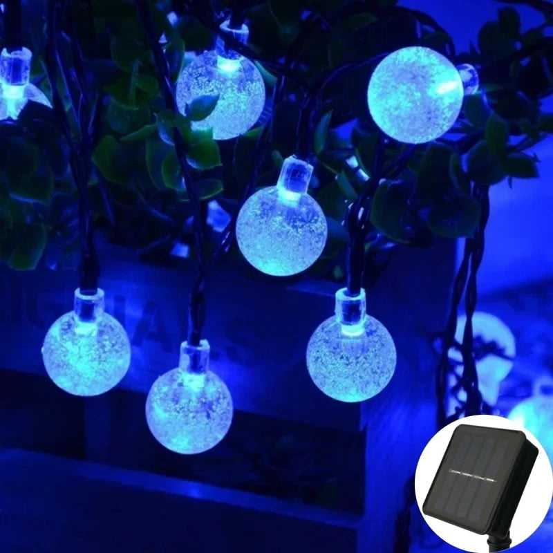 Solar Crystal Globe String Lights with 8 Modes