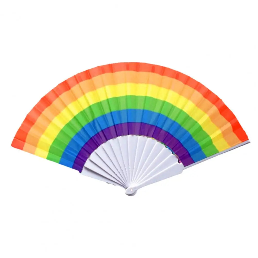Rainbow Folding Hand Fan