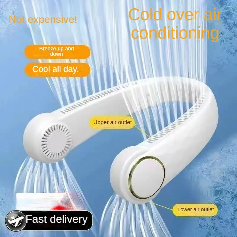 Bladeless Neck Mounted Fan 3 Speed, Rechargeable