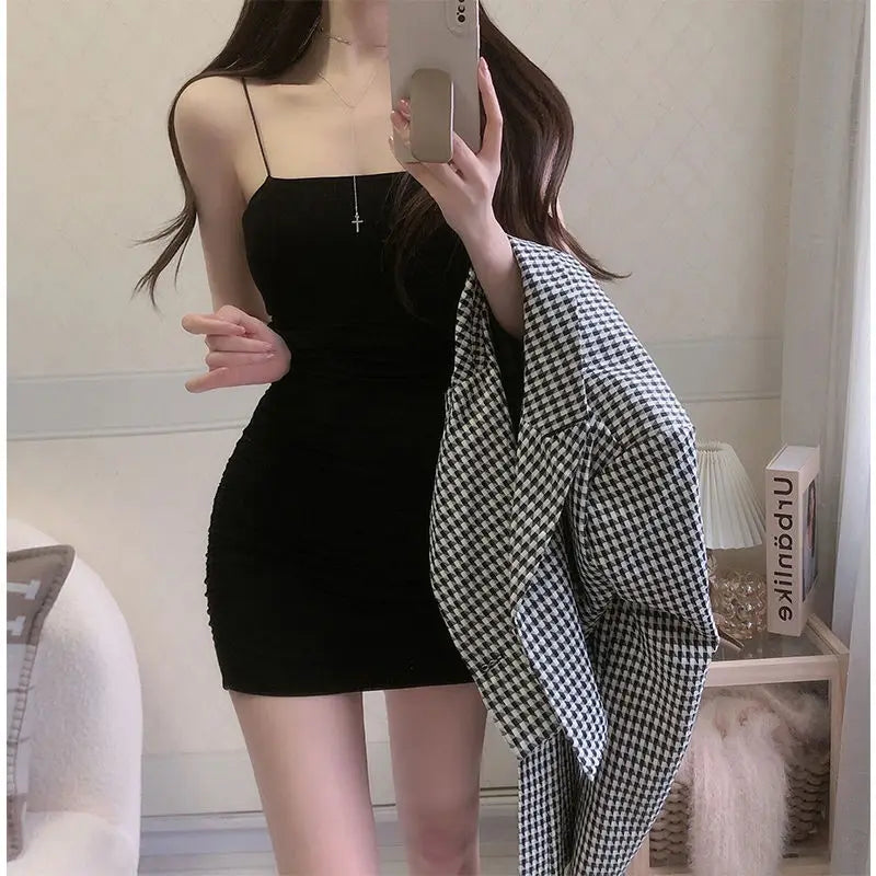 Elegant Sleeveless Sling Mini Dress