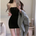 Elegant Sleeveless Sling Mini Dress