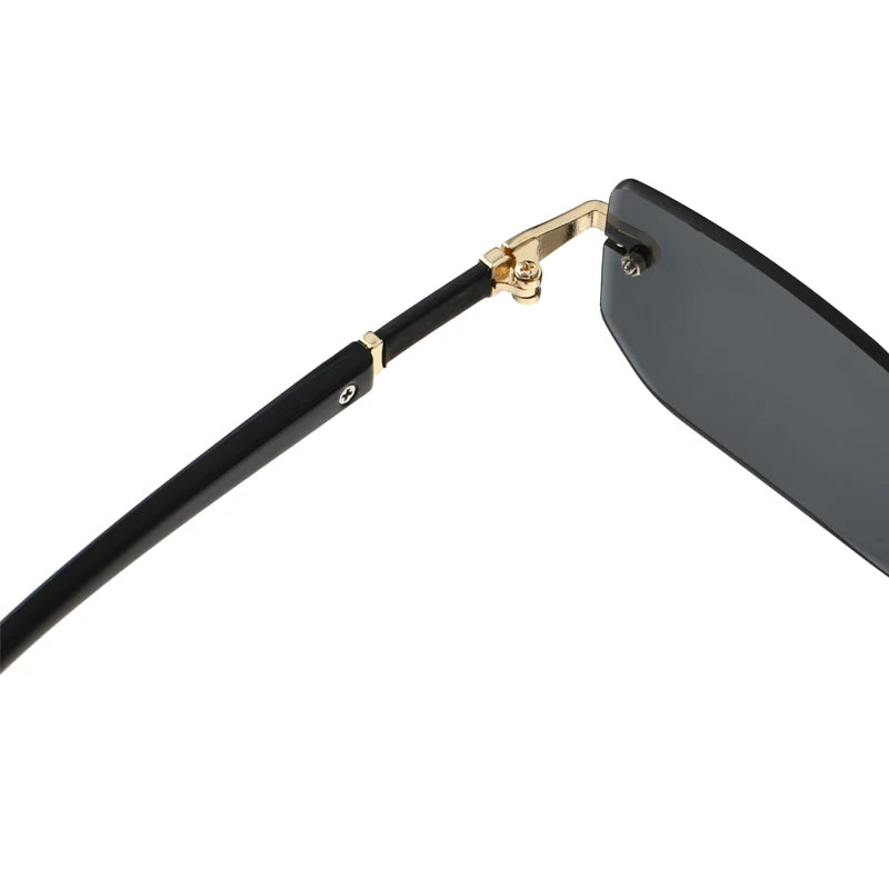 Rimless Rectangle Sunglasses with UV400 Protection