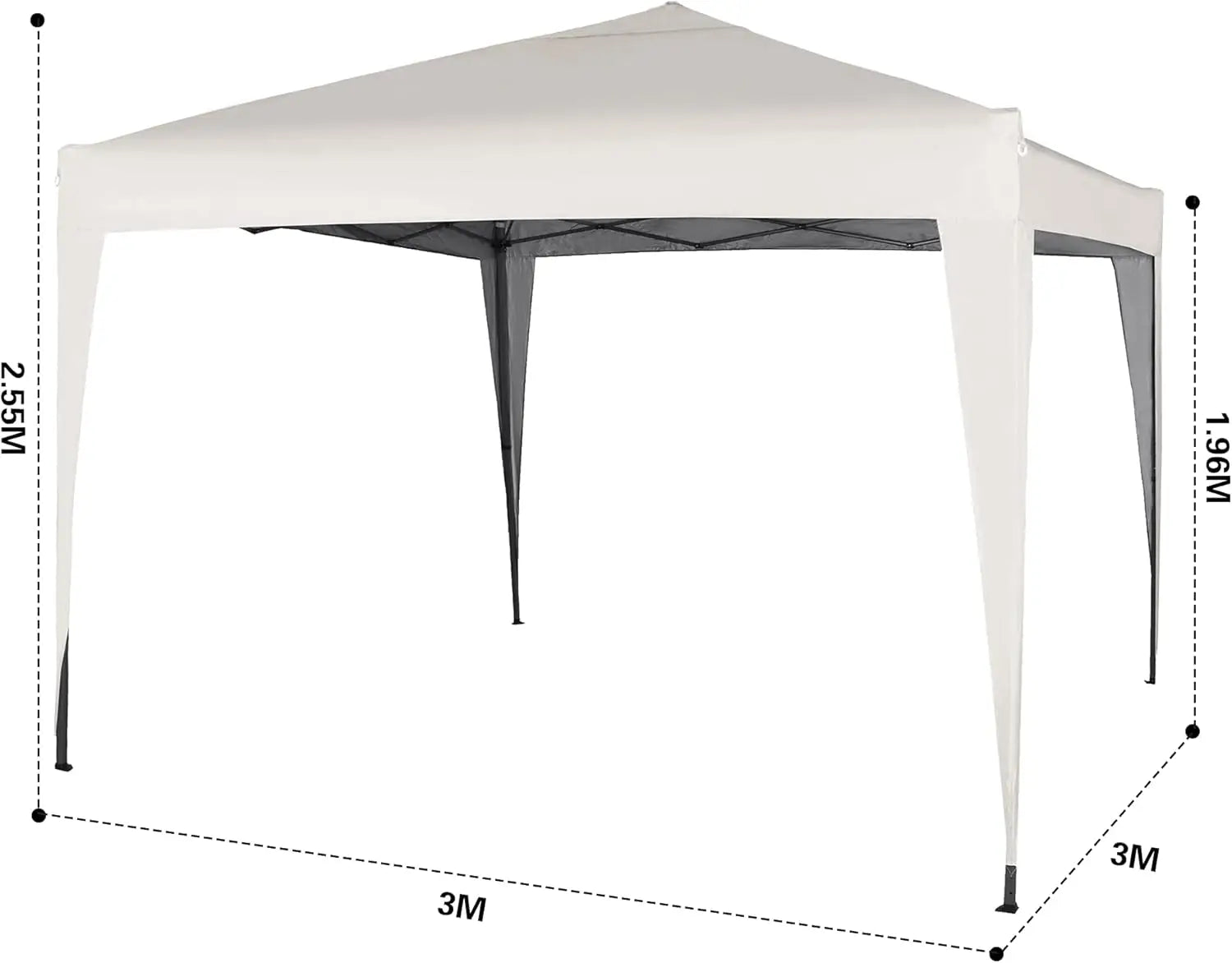 Mcc direct 3x3m Pop-up Gazebo Waterproof Outdoor Garden Marquee Canopy NS