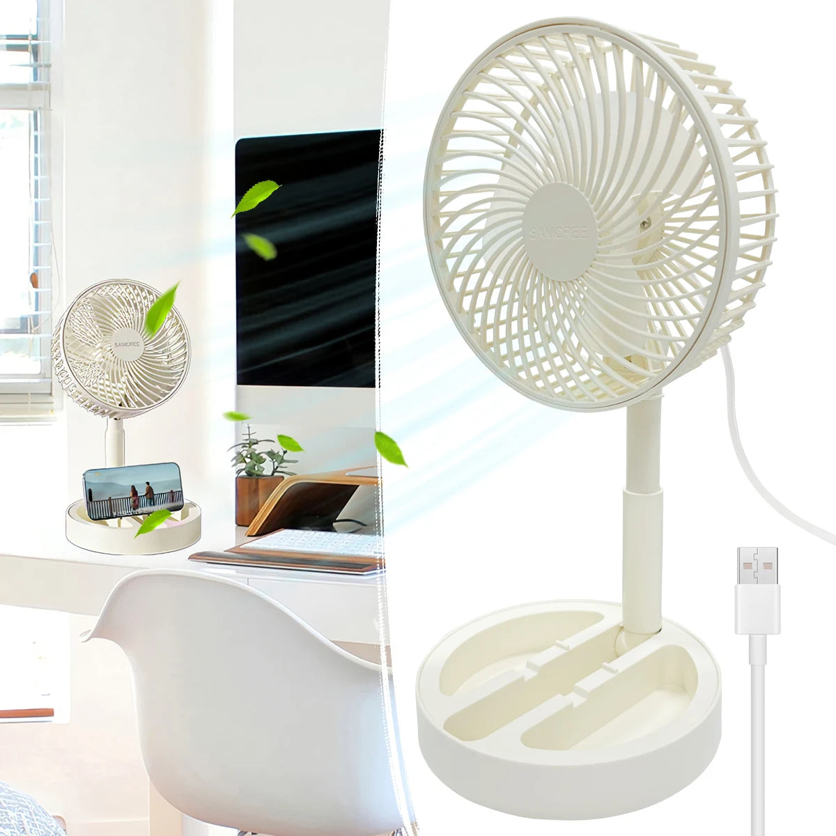 Foldable USB Desktop Fan