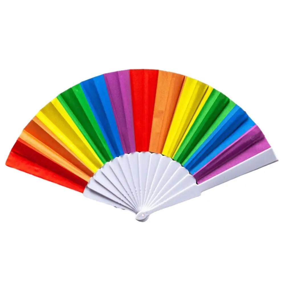 Rainbow Folding Hand Fan