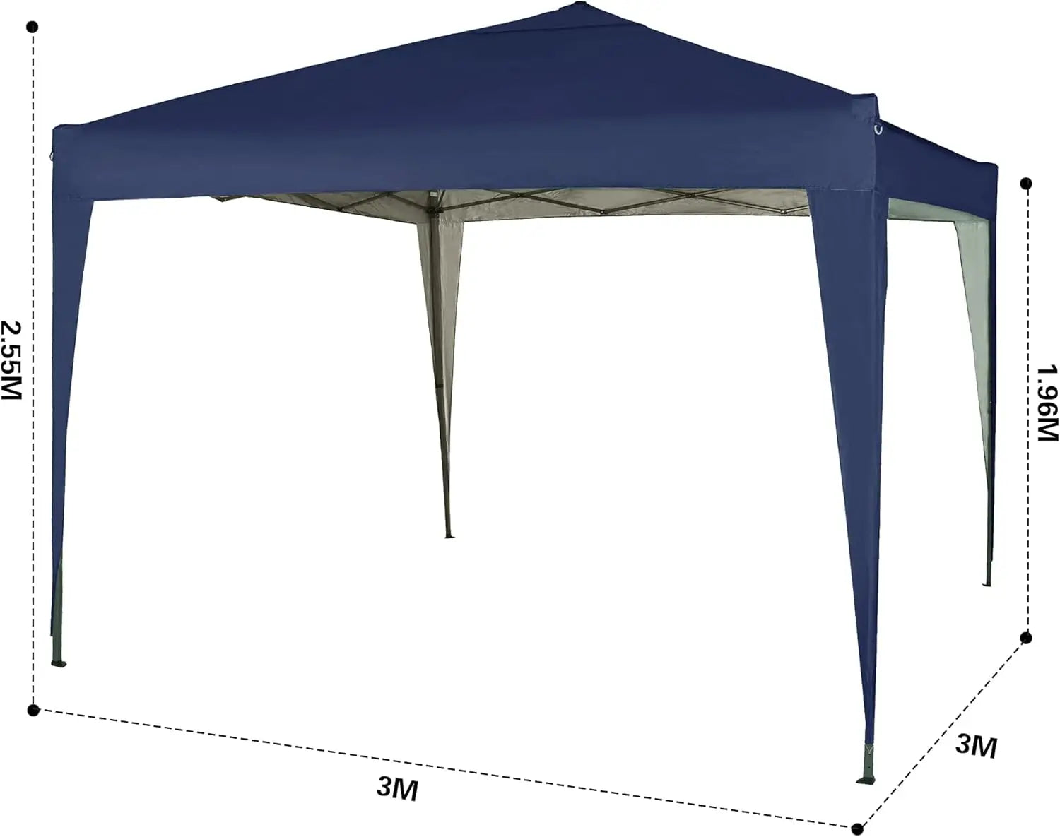 Mcc direct 3x3m Pop-up Gazebo Waterproof Outdoor Garden Marquee Canopy NS